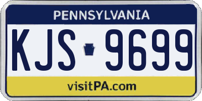 PA license plate KJS9699