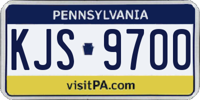 PA license plate KJS9700