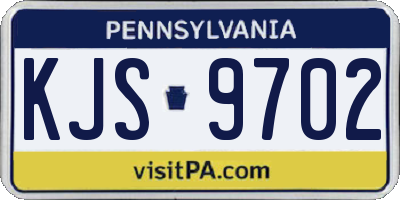 PA license plate KJS9702