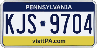 PA license plate KJS9704