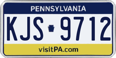 PA license plate KJS9712