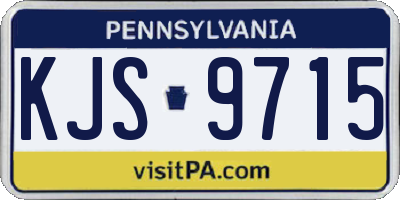 PA license plate KJS9715