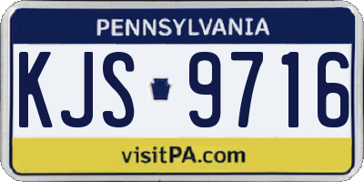 PA license plate KJS9716