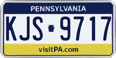 PA license plate KJS9717