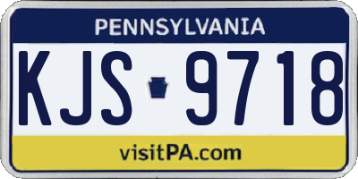 PA license plate KJS9718