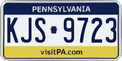 PA license plate KJS9723