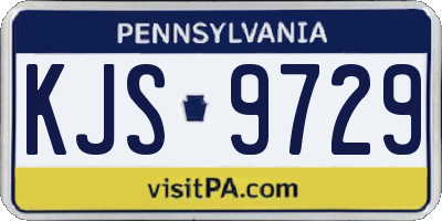 PA license plate KJS9729
