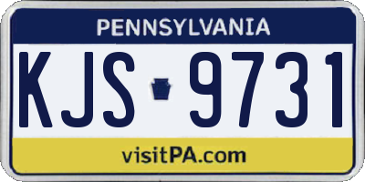 PA license plate KJS9731