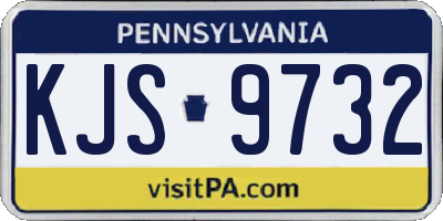 PA license plate KJS9732