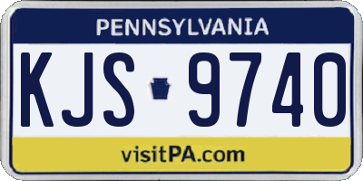 PA license plate KJS9740