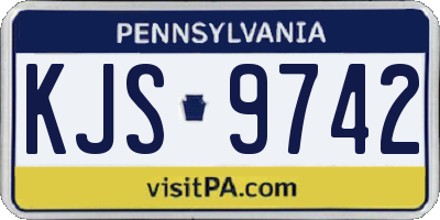 PA license plate KJS9742