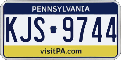 PA license plate KJS9744