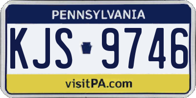 PA license plate KJS9746