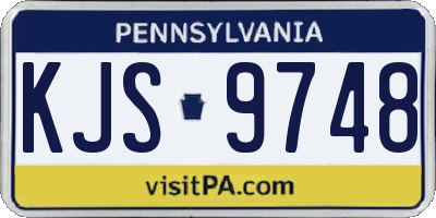 PA license plate KJS9748