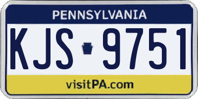 PA license plate KJS9751