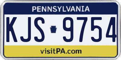 PA license plate KJS9754