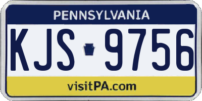 PA license plate KJS9756