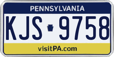 PA license plate KJS9758