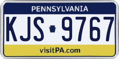 PA license plate KJS9767