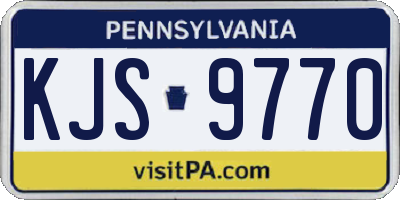 PA license plate KJS9770