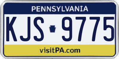 PA license plate KJS9775