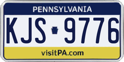 PA license plate KJS9776