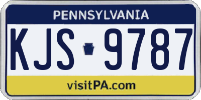 PA license plate KJS9787