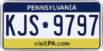 PA license plate KJS9797