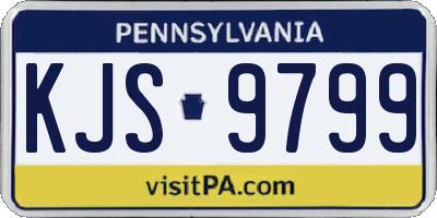 PA license plate KJS9799