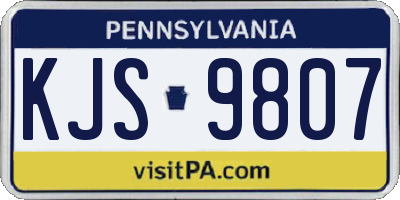 PA license plate KJS9807
