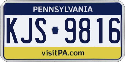 PA license plate KJS9816