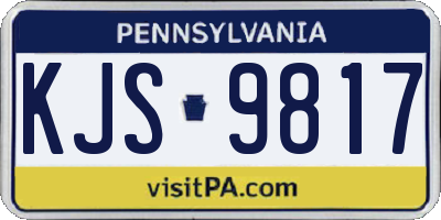PA license plate KJS9817