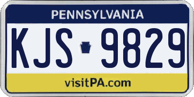 PA license plate KJS9829