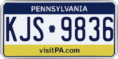 PA license plate KJS9836
