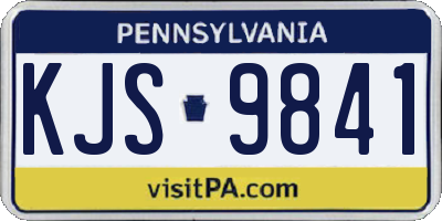 PA license plate KJS9841