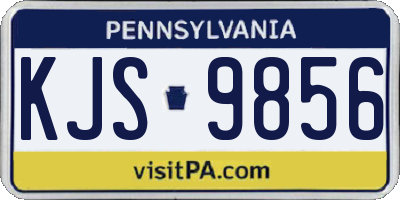 PA license plate KJS9856