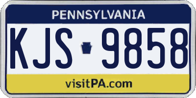 PA license plate KJS9858
