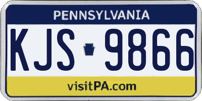 PA license plate KJS9866