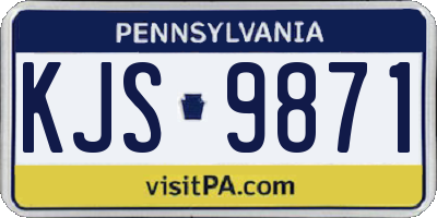 PA license plate KJS9871
