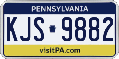 PA license plate KJS9882