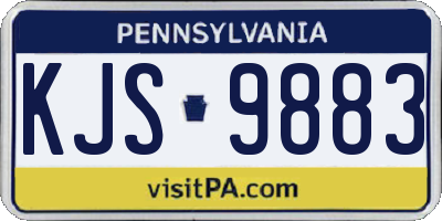 PA license plate KJS9883