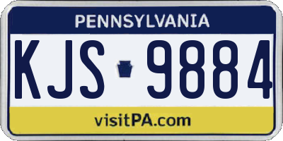 PA license plate KJS9884