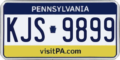 PA license plate KJS9899