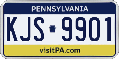 PA license plate KJS9901