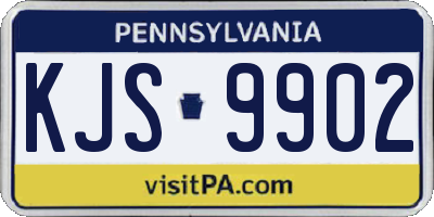 PA license plate KJS9902