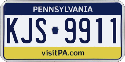 PA license plate KJS9911