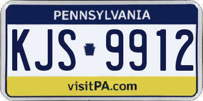 PA license plate KJS9912