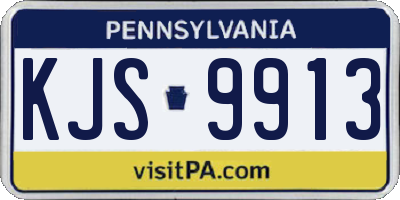 PA license plate KJS9913