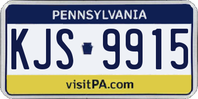 PA license plate KJS9915