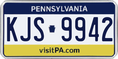 PA license plate KJS9942